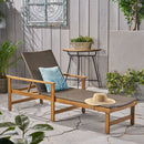 Hampton - Style Wood And Wicker Chaise Lounge With Adjustable Features And Natural - Natural