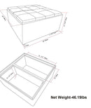 Avalon - Square Coffee Table, Storage Ottoman