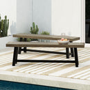 Cloud - Outdoor Bench With Acacia Wood Frame And Slat Panel Design