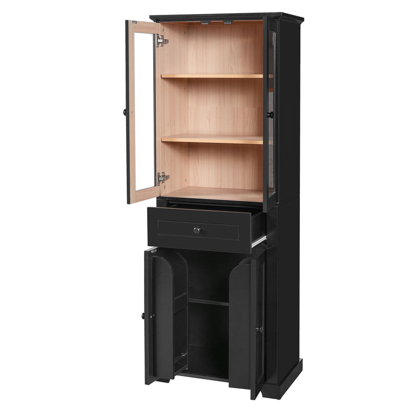 Bathroom Storage Cabinet, Adjustable Shelves & Drawer, Freestanding Linen Tower