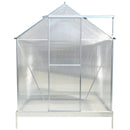 Polycarbonate Greenhouse, Heavy Duty Outdoor Aluminum Walk-In Green House Kit With Rain Gutter, Vent And Door For Backyard Garden