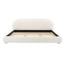 Upholstered Simple Modern Bedroom Bed With Curved Headboard