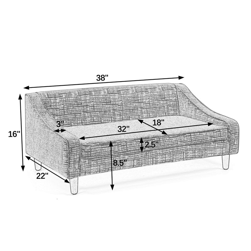 Modern Durable Elevated Dog Sofa Bed With Irregular Armrest Design