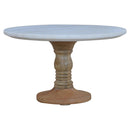 Cake Stand With Marble Top - Light Brown