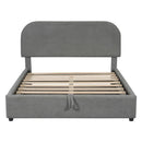 Upholstered Platform Bed With Hydraulic Storage System