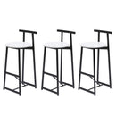 Modern Bar Stools With Backrest For Kitchen (Set of 3)