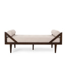 Chic Contemporary Chaise Lounge With Button Tufting And Bentwood Structure