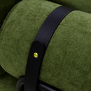 Modern Loveseat Sofa 2 Seater With USB Ports, Cylindrical Armrests