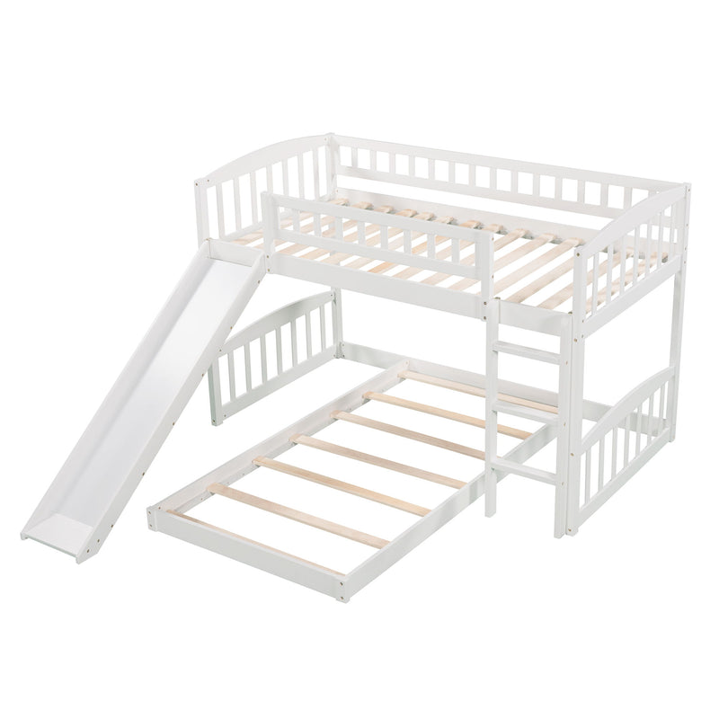 Functional Bunk Bed With Convertible Ladder And Slide