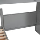 L Shaped Bunk Bed With 3 Drawers, Portable Desk And Wardrobe