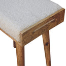 Boucle Tray Style Footstool - Cream