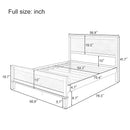 Mid-Century Platform Bed With Headboard And Slat Support, No Box Spring Needed