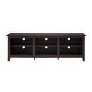 Modern Transitional 3 Shelf Open Storage 70" TV Stand For 80" TVs