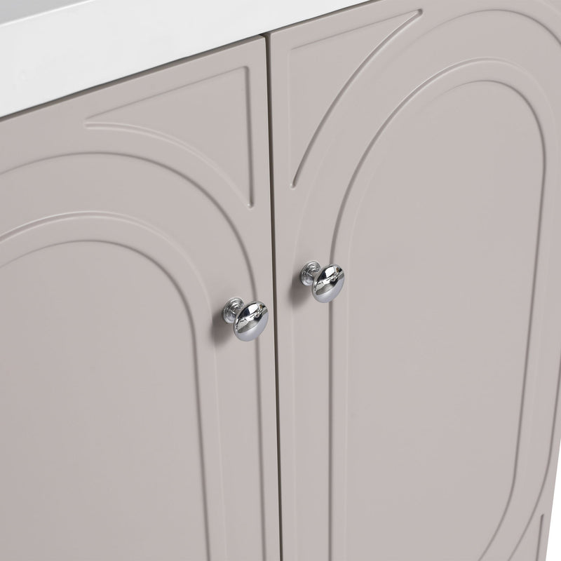 Modern Freestanding Bathroom Vanity With Soft Close Cabinet Doors