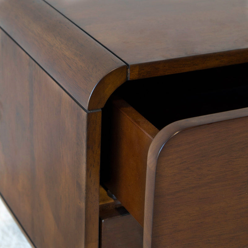 Alexa - Mid-Century Modern Style Night Stand - Brown