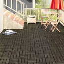 Acacia Wood Interlocking Deck Tiles Checker Pattern For Outdoor Flooring