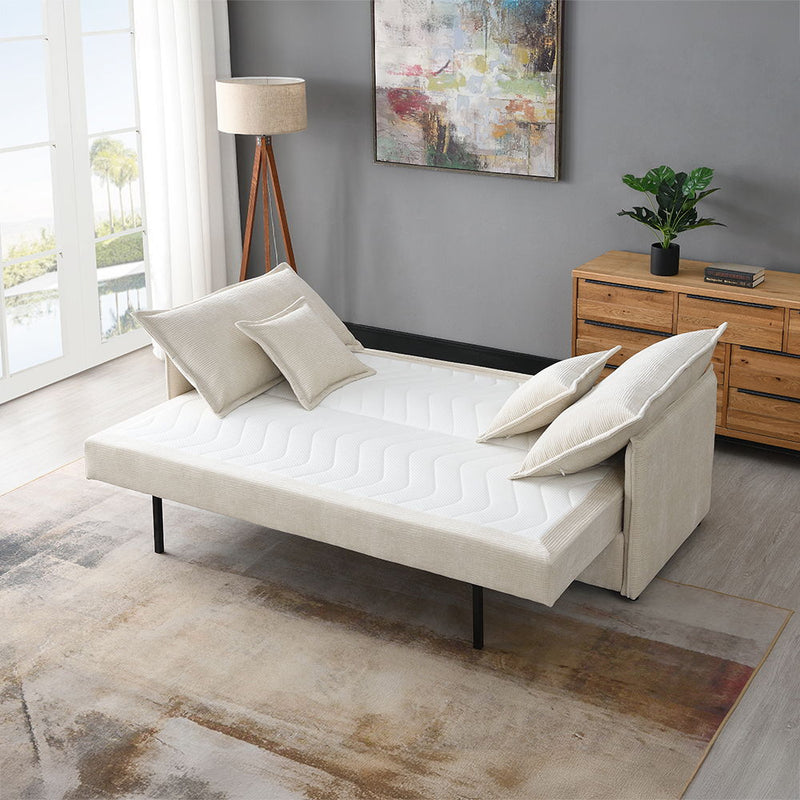 Elisea - Sofa With Sleeper - Beige Fabirc