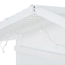 House Bed With Shelves, Window And Sparkling Light Strip On The Roof