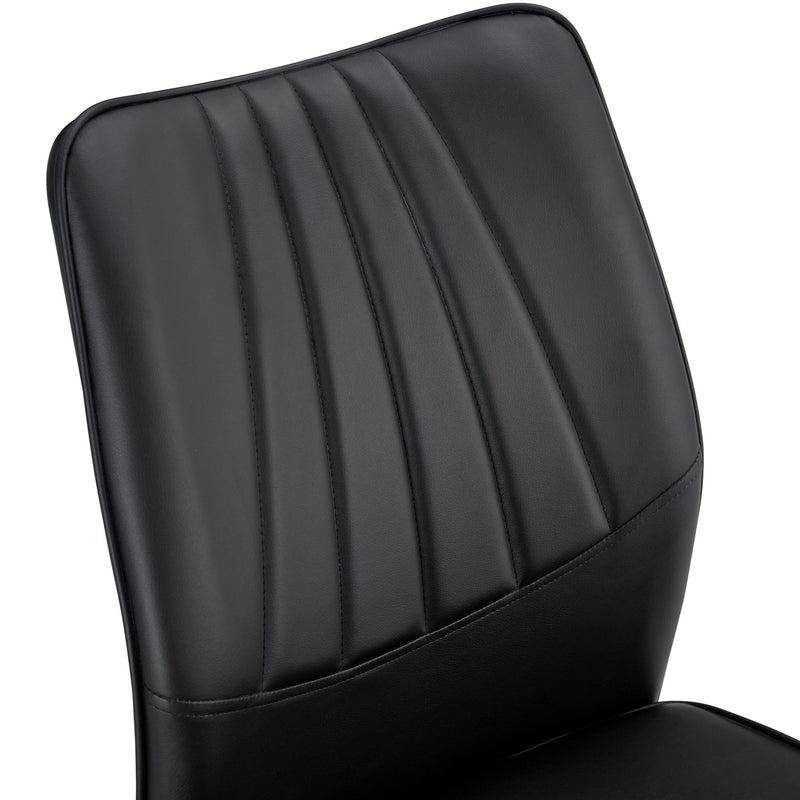 Medieval Modern Dining Chairs With Cushions And Metal Legs Material (Set of 4) - Black