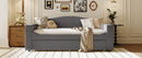 Upholstered Daybed With Storage Armrests, Trundle And Latest Integrated Bluetooth Audio System