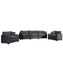 Elegant Corduroy Oversized Sectional Sofa Set With Deep Seats And Flexible Layout