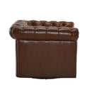 Chesterfield Style Swivel Club Chair With Button Tufted