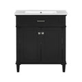 Bathroom Vanity With Ceramic Basin, Soft Close Door And Adjustable Shelves