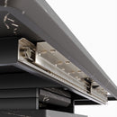 Modern Mid-Century Gray Dining Table Set With Extendable Design