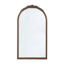 Hand Carved Rose Antique Mirror Frame, Wood Arch Mirror Wall Decor For Living Room