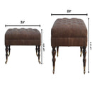 Buffalo - Leather Ottoman With Castor Legs