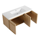 Wall-Mounted Bathroom Vanity With Resin Sink And Soft Closing Doors