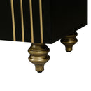 Modern Fluted Sideboard Buffet With Storage, Curve Element, 4 Doors With Adjustable Shelves