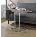 Danson - Accent Table - Weathered Oak & Chrome - Atlantic Fine Furniture Inc