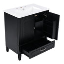 Vintage Style Bathroom Vanity With Sink, Multi Functional Storage, Soft-Closing Door