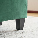 Contemporary Button Tufted And Diamond Stitched Storage Ottoman