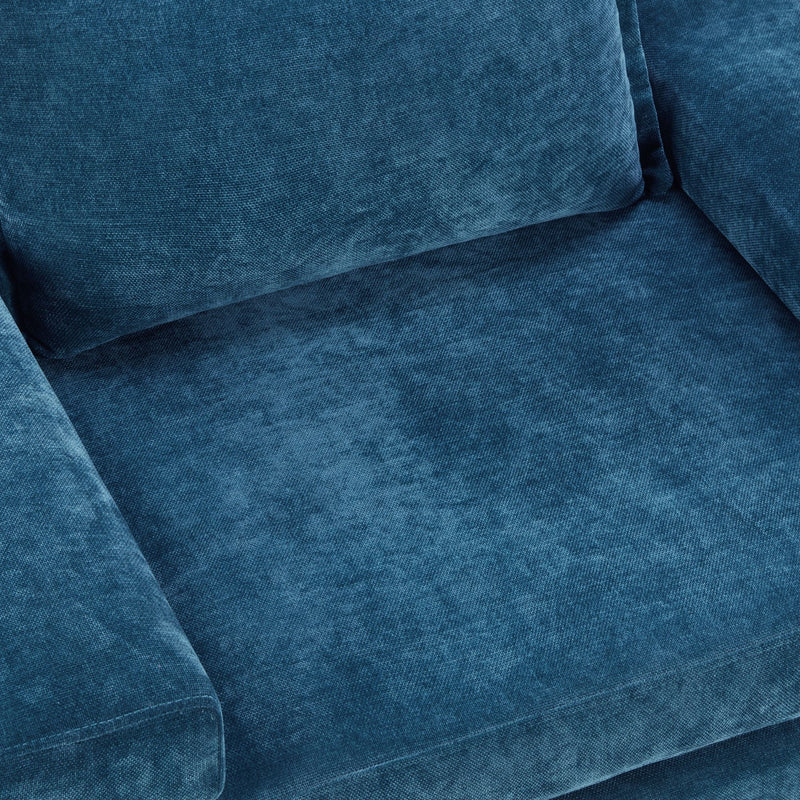 Chenille Upholstered Accent Chair With Wide Armrests And Ergonomic Back Support