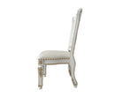 Vendom - Side Chair (Set of 2) - PU & Antique Pearl Finish - Atlantic Fine Furniture Inc