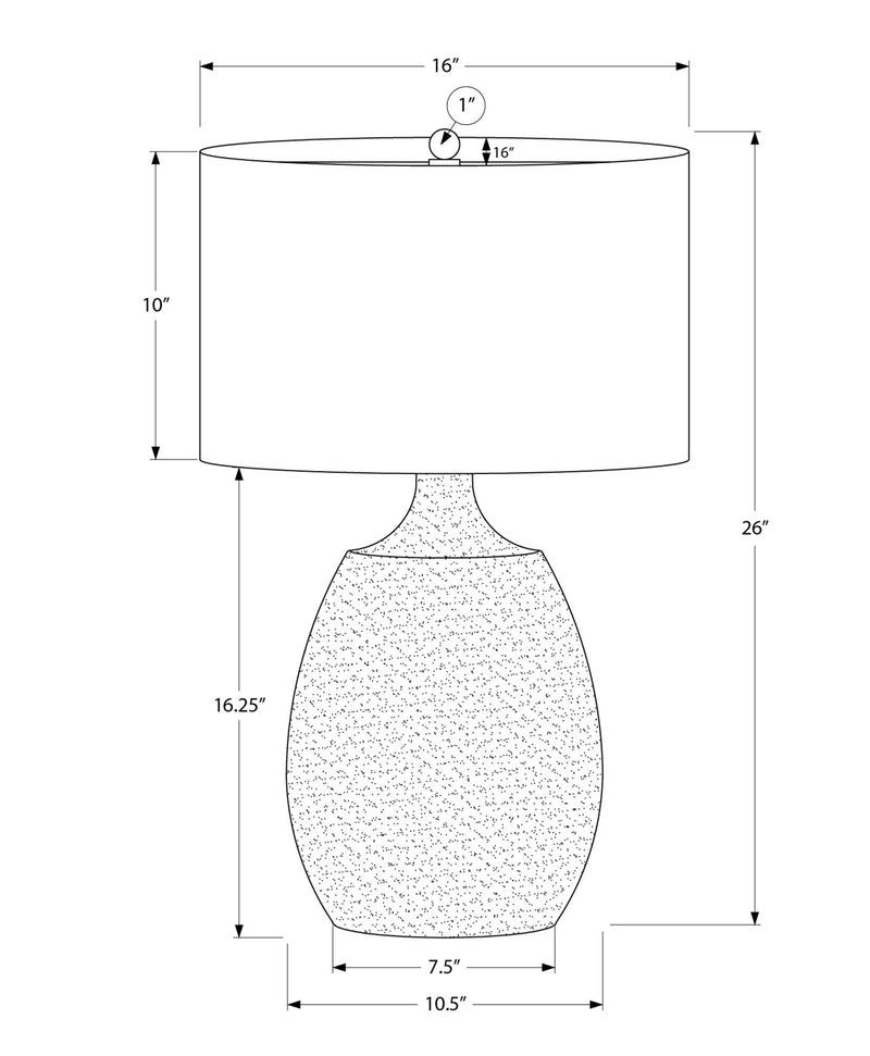 Lighting, Table Lamp, Resin, Contemporary - Cream