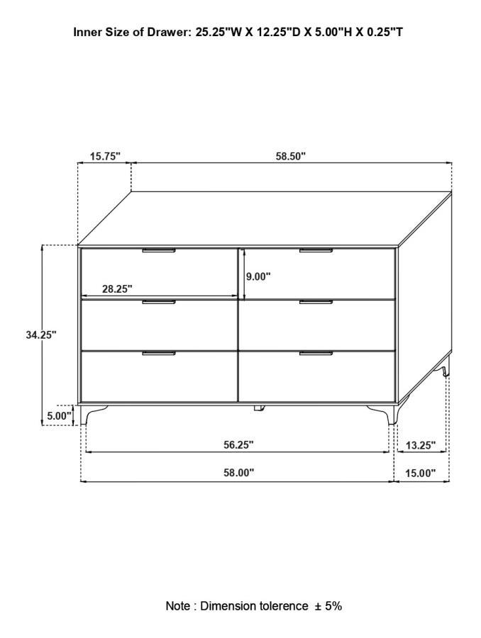 Kendall - 6-Drawer Dresser