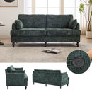 Chenille 2 Seater Sofa With LED Light, USB Charging Port, And Storage Bag