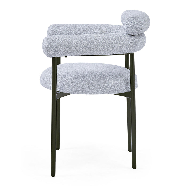Contemporary Upholstered Armchair Dining Chairs With Metal Legs (Set of 2)
