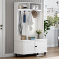 Hall Tree With 4 Hooks, Coat Hanger, Entryway Bench, Storage Bench, 3 In 1 Design, For Entrance, Hallway