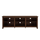 Modern Transitional 3 Shelf Open Storage TV Stand