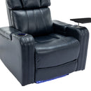Power Recliner Theater Chair With Cooling Cup Holder, Bluetooth Speaker, LED Lights, USB Ports