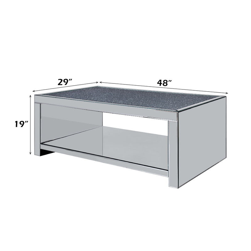 Malish - Coffee Table - Mirrored - Atlantic Fine Furniture Inc