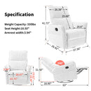 360° Modern Small Rocking Swivel Recliner Chair With Side Pocket