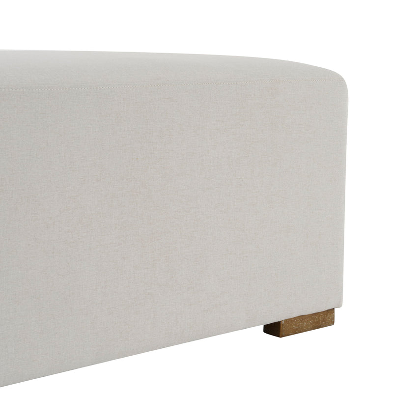 Simple Long Ottoman For Living Room - White