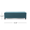 Contemporary Storage Ottoman Bench With Polyester Upholstery