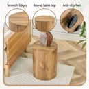 Cylindrical End Coffee Table, Living Room Furniture - Wood