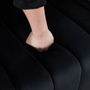 Oversized Velvet Swivel Barrel Accent Chair And Ottoman Set With Storage